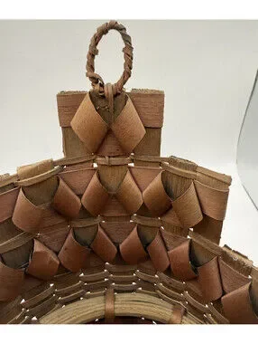 Mi'kMaq | Accents | Antique Mikmaq Woven Hanging Basket Porcupine Quill ...